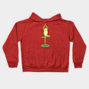 Frog Yoga Fitness Sports Kids Hoodie